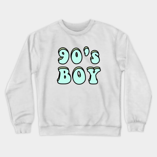 90's boy Crewneck Sweatshirt by reesea